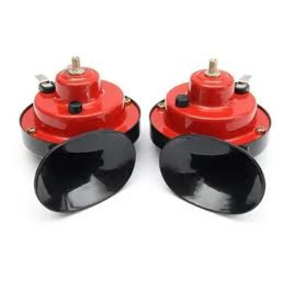 Jgos Bocina Caracol Rojo /negra 12 Volt